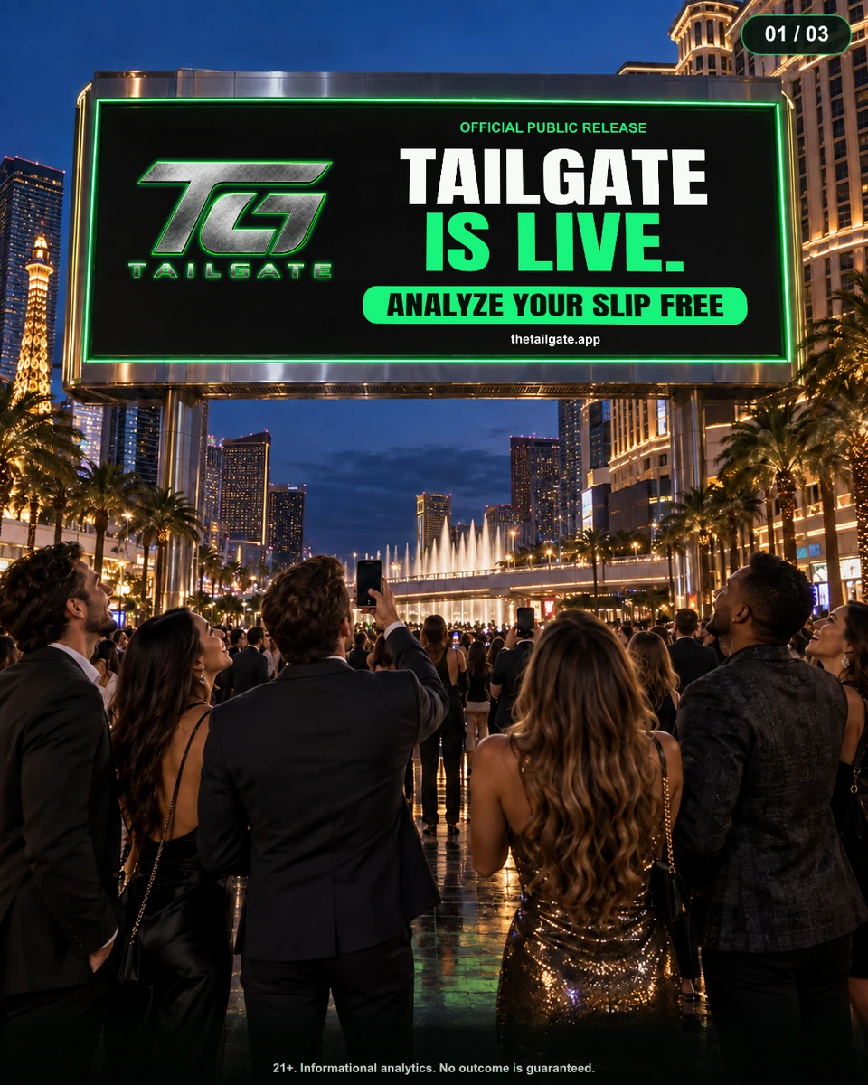 Tailgate campaign artwork with an illustrative nighttime billboard.