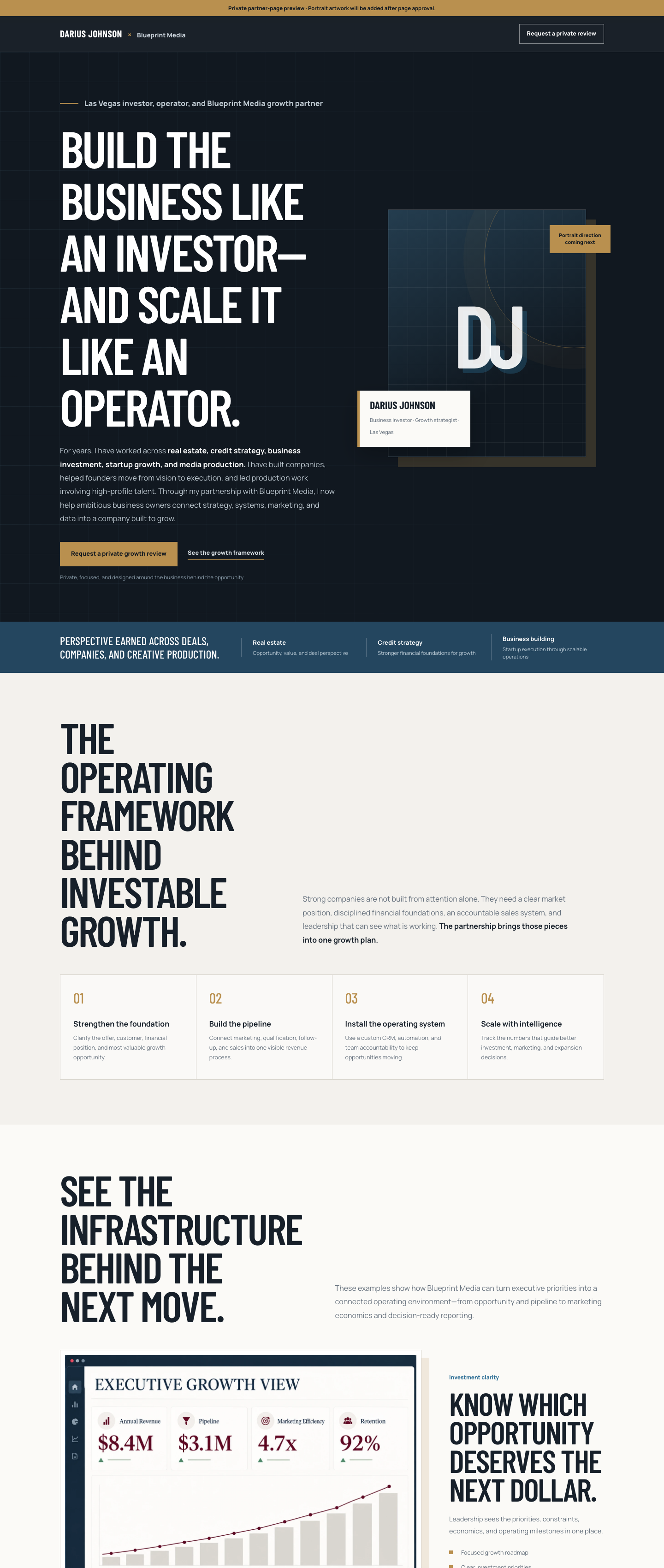 Blueprint Media strategy and growth partner website